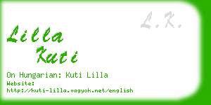 lilla kuti business card